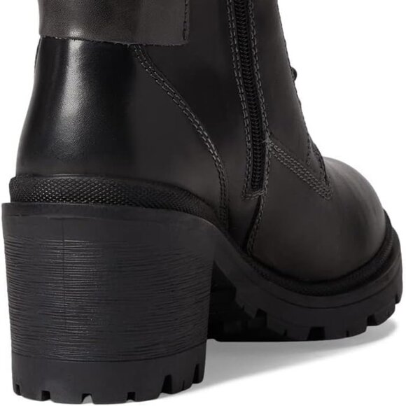 NEW  ERIC MICHAEL Leather Waterproof Phyllis Heel Booties Black for women 561tn - Picture 4 of 9